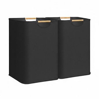 2-pack Large Laundry Hamper 100L Collapsible Waterproof With Handles Freestanding Clothes Storage