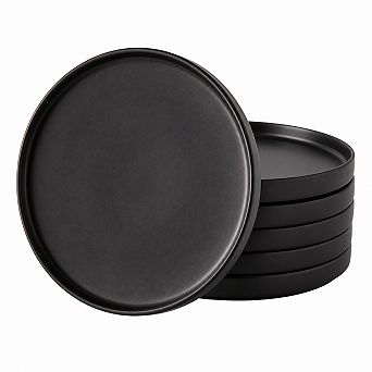 10 Inch Matte Stoneware Dinner Plates Set Of 6 Lead Free Dishwasher Safe Scratch Resistant