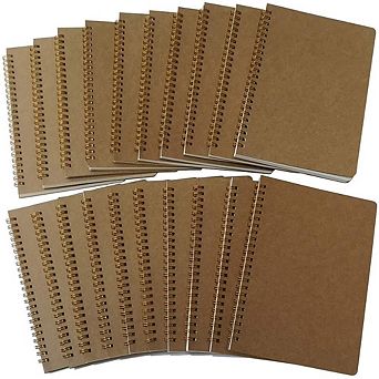 A5 Softcover Lined Spiral Notebook 20 Pack No Bleed Durable Writing Journal