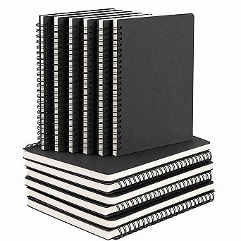 12 Pack A5 Lined Notebooks College Ruled Hardcover Travel Journal Memo Pad