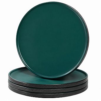 10.25 Inch Dinner Plates Set Of 4 Matte Glaze Stoneware Microwave Dishwasher Safe