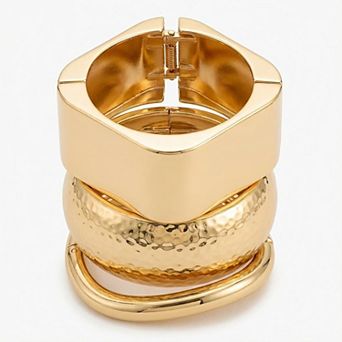 Wide Gold Statement Bangle