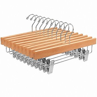 Wood Skirt Trouser Hangers for Jeans Slacks Shorts