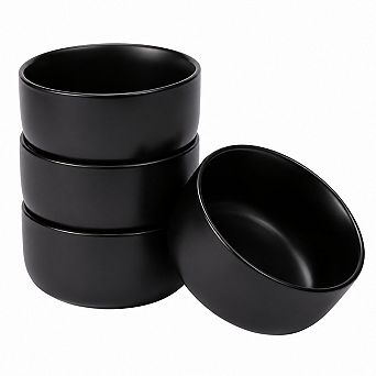10 Ounces Ceramic Bowl Set Set of 4 Matte Porcelain Multifunctional Kitchen Dishes
