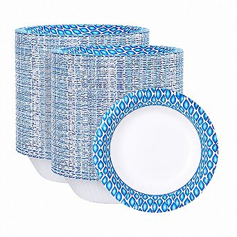 10 Oz Disposable Paper Bowls Printed Sturdy Versatile For Snacks Desserts