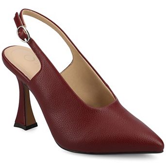 Journee Verena Women's Slingback Pointed Toe Pumps
