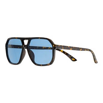Women’s Cali Blue Plastic Aviator Sunglasses