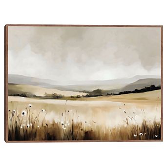 Masterpiece Amber Landscape Framed Canvas Wall Art