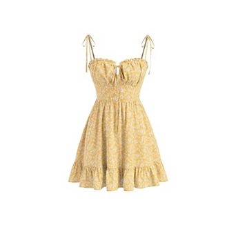 Women Summer Mini Sundresses Spaghetti Strap Boho Vacation Casual Dresses