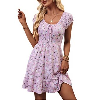 Petite Women Pockets Mini Summer Sundress Comfortable Casual Dress