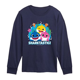 Toddler Boy Baby Shark "Sharktastic!" Long Sleeve Graphic Tee