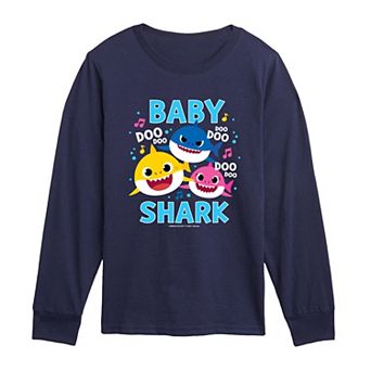 Toddler Boy Baby Shark Family Doo Doo Doo Long Sleeve Graphic Tee