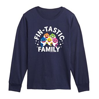 Toddler Boy Baby Shark Fin-Tastic Family Long Sleeve Graphic Tee