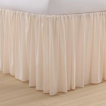 Laura Ashley Washed Microfiber Twin XL Bedskirt