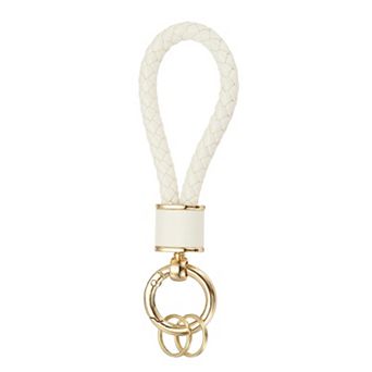 1 pc Braided Leather Keychain, Woven Strap Lanyard with 360 Degree Rotatable