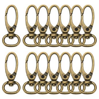 14 pc Swivel Clasps Hook, D Ring Lobster Claw Clasps Trigger Snap Hooks Metal Keychain Clips