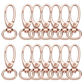 14 pc Swivel Clasps Hook, D Ring Lobster Claw Clasps Trigger Snap Hooks Metal Keychain Clips
