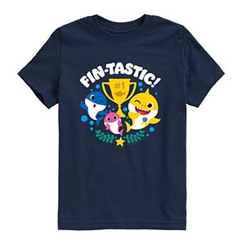 Toddler Boy Baby Shark Trophy Short Sleeve Graphic Tee