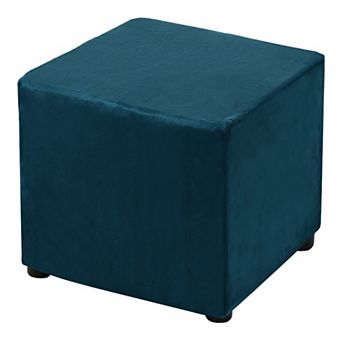 Stretch Foot Stool Cover, Footrest Slipcover with Elastic Footstool Protector