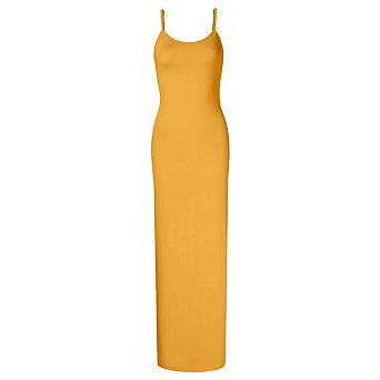 Women's Full Slip Under Dresses Sleeveless Adjustable Spaghetti Strap Maxi Dress
