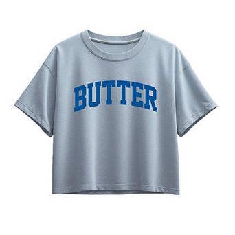 Girls 7-16 Butter Collegiate Logo Boxy Tee
