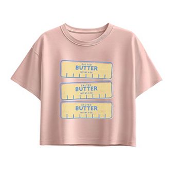 Girls 7-16 Salted Butter Sticks Boxy Tee