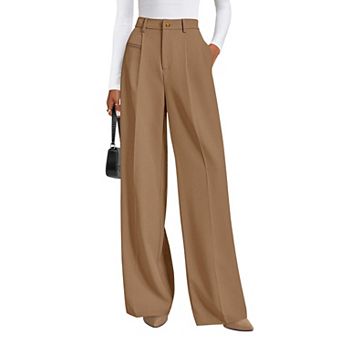 Women's High Waist Wide Leg Trousers Business Casual With Pockets