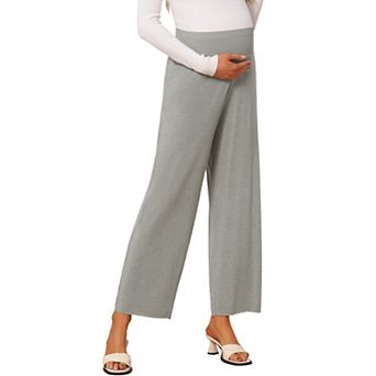 Comfortable Maternity Pants for Work with Wide Leg Over Belly Design