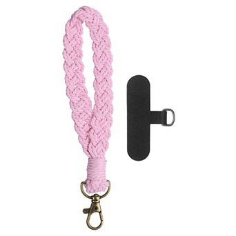 Boho Macrame Keychain, Handmade Wristlet Bracelet Keyring Holder Key Wrist Lanyard Phone Strap