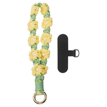 Boho Macrame Keychain Boho Wrist Keychain with T-shaped Pad