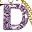 Purple Letter D