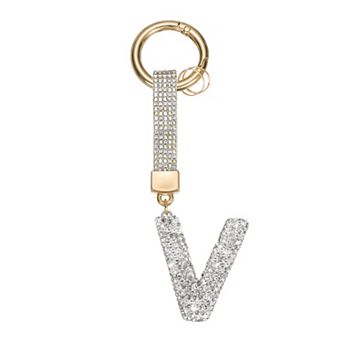Initial Letter Keychain, Rhinestone Alphabet Keychains for Key Handbags Bag Purse