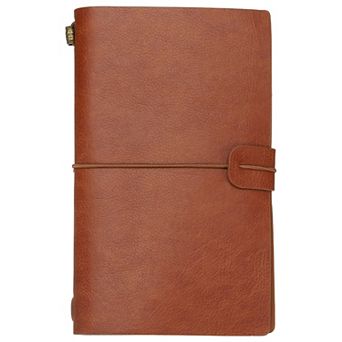 Vintage Retro PU Leather Notebook, Refillable Notepaper for Journaling and Planning