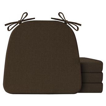 Dining Chair Cushions Set Non Slip Foam Pads With Ties For Indoor Use