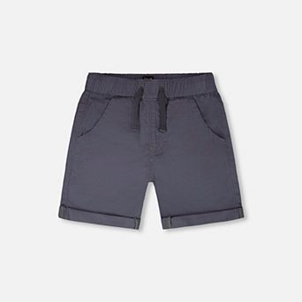 Baby Boy Stretch Twill Drawstring Shorts