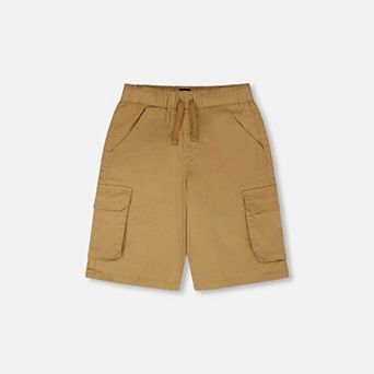 Baby Boy Stretch Twill Bermuda with Cargo Pockets