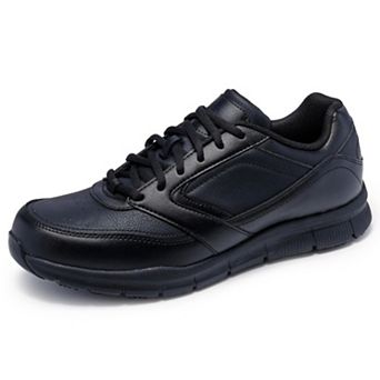 Men's Black Lace-Up Work Shoes