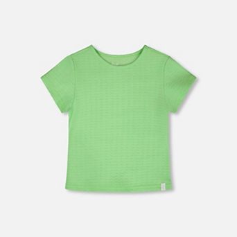 Baby Girl Crinkle Jersey Short Sleeve T-Shirt
