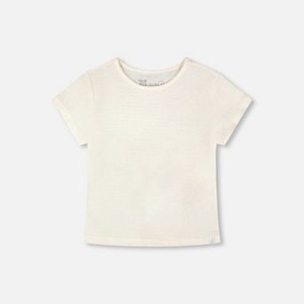 Baby Girl Crinkle Jersey Short Sleeve T-Shirt