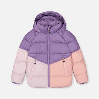 Little Kids Girl Color-Block Winter Jacket