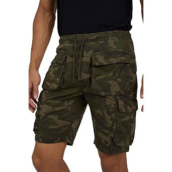 Brave Soul Mens Printed Camo Cargo Shorts
