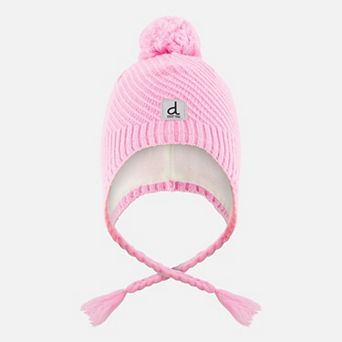 Big Kids Girl Winter Peruvian Knit Hat with Pompom