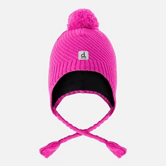 Toddlers Girl Winter Peruvian Knit Hat with Pompom