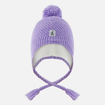 Toddlers Girl Winter Peruvian Knit Hat with Pompom