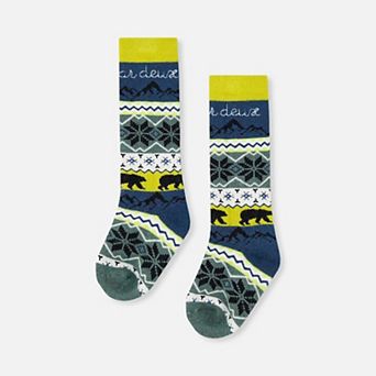 Baby Boy Nordic-Inspired Cushioned Ski Socks