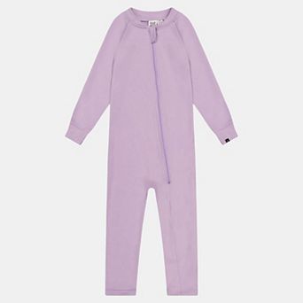 Baby Girl One Piece Asymmetric Zip Thermal Underwear