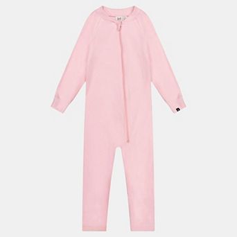 Baby Girl One Piece Asymmetric Zip Thermal Underwear