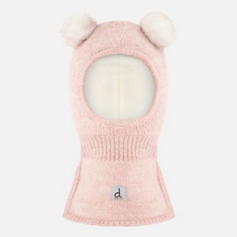 Toddlers Girl Bear Ear Knit Balaclava