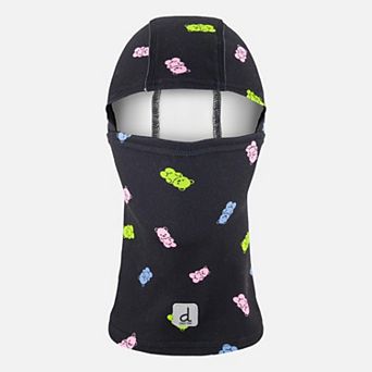 Toddlers Girl Brushed Jersey Balaclava with Printed Gummy Bears and Reflective Patch