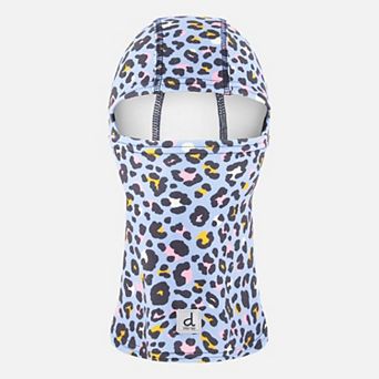 Toddlers Girl Brushed Jersey Leopard Print Balaclava with Reflective Patch